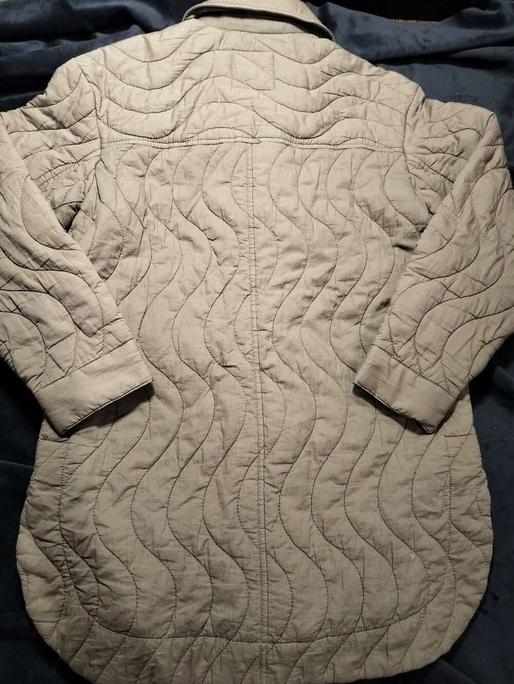 Madewell 100% Cotton Button Down Quilted Jacket in Olive Green - XXS (Small) - Picture 5 of 10